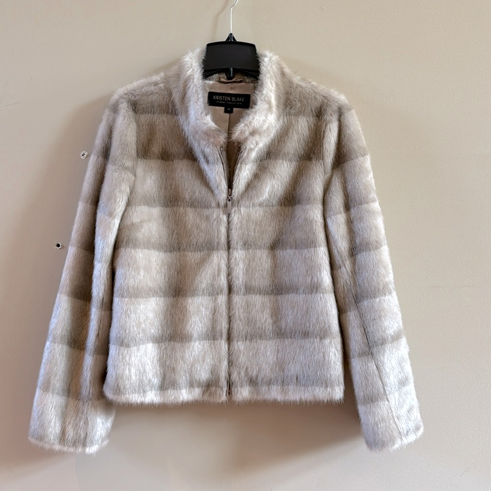 Beautiful faux fur jacket! Worn once!